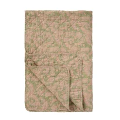 Quilt - Grønt og rosa paisleymønster