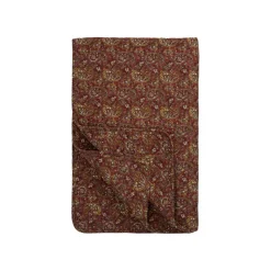 Quilt - Mørkrosa, grå og grønt paisleymønster