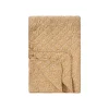 Quilt tæppe - beige m/gule, grønne og hindbærfarvede blomster