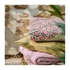 Quilt tæppe - creme med lyserøde blomster