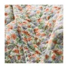 Quilt tæppe - hvid med blomster