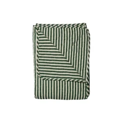 Quilt tæppe - mørkegrønne striber