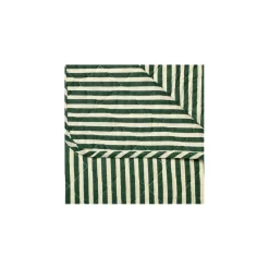 Quilt tæppe - mørkegrønne striber
