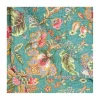 Quilt tæppe - petrolium med blomster