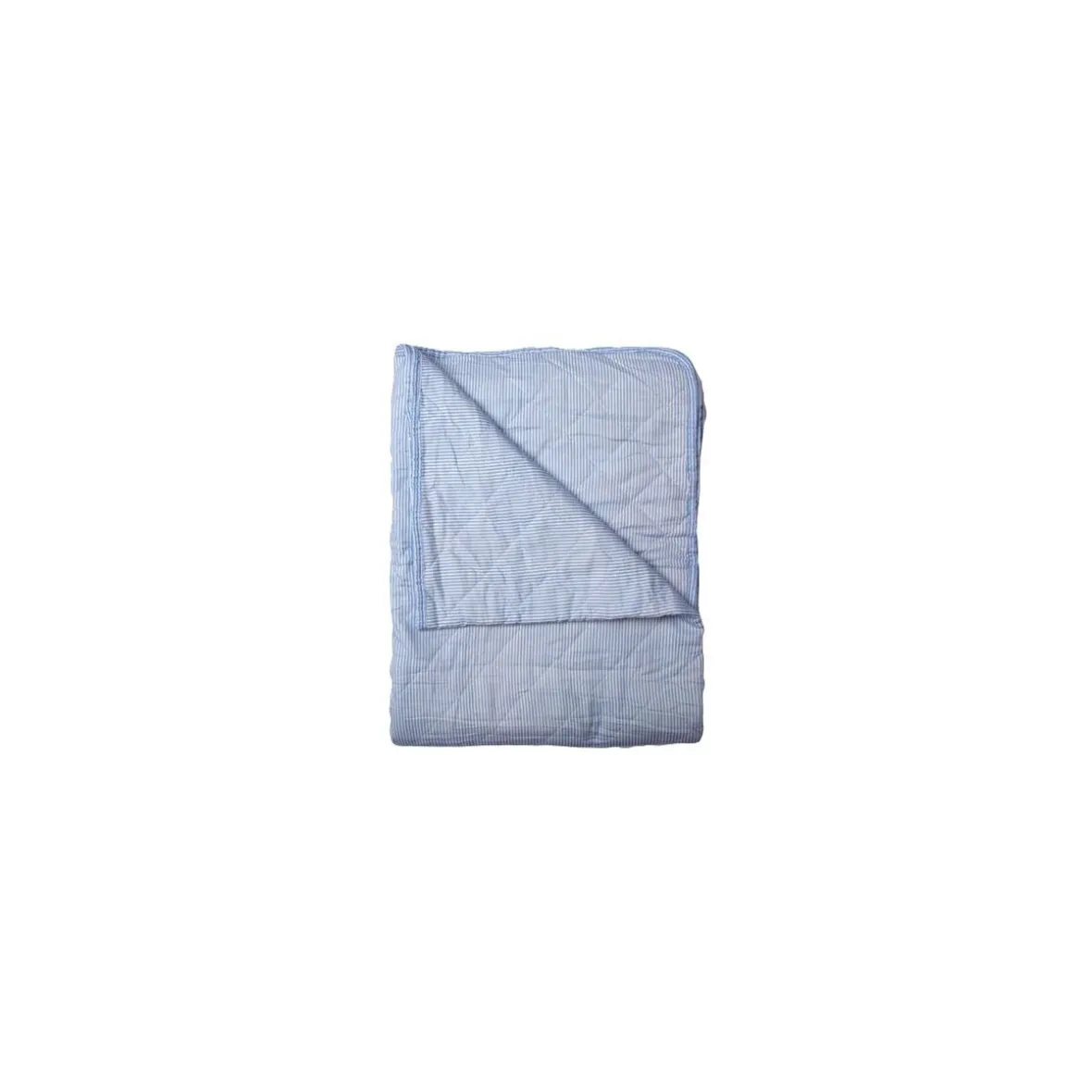Quilt tæppe smalle striber - blå