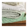 Quilt tæppe smalle striber - grøn