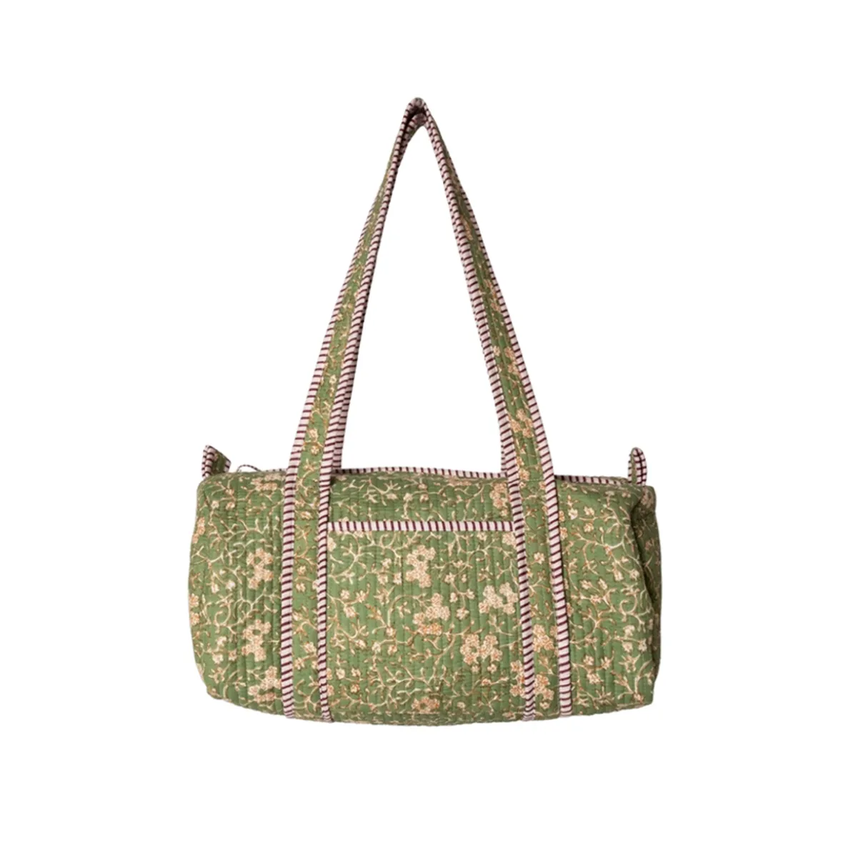 Rejsetaske artisan - lysgrøn små blomster