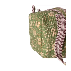 Rejsetaske artisan - lysgrøn små blomster