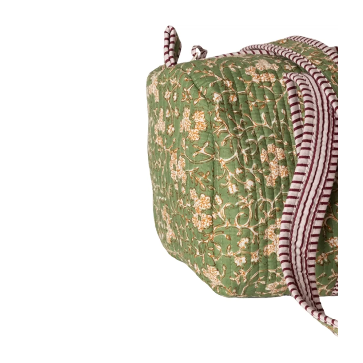 Rejsetaske artisan - lysgrøn små blomster