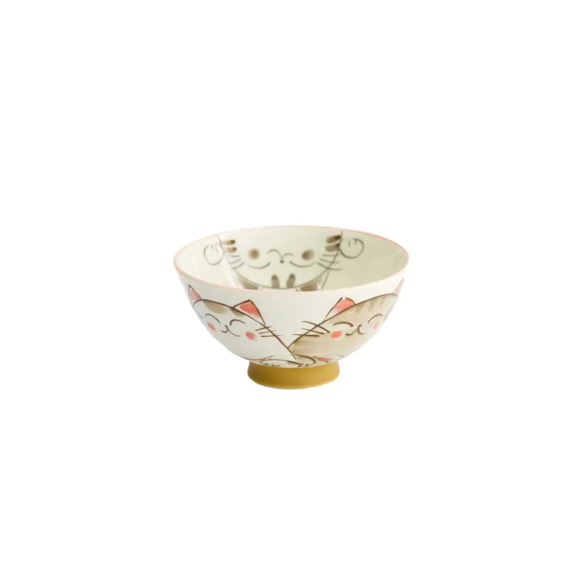 Rice bowl "Kawaii" Neko - hvid