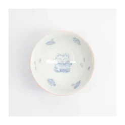 Rice bowl "Kawaii" Neko - lyserød