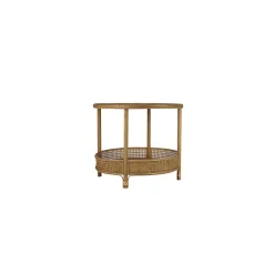 Sidebord rattan - Rund Ø 59 cm.