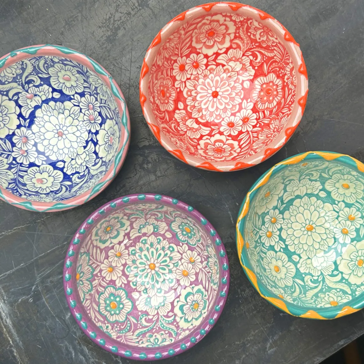 Skål ''Florencia'' 9 cm. - tyrkis