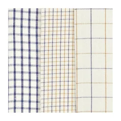 Sæt med 3 viskestykker - Blue/mustard