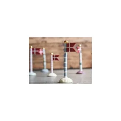 Stribet bordflag - blå/gul/mint