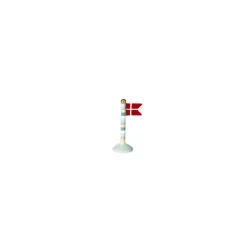 Stribet bordflag - blå/gul/mint