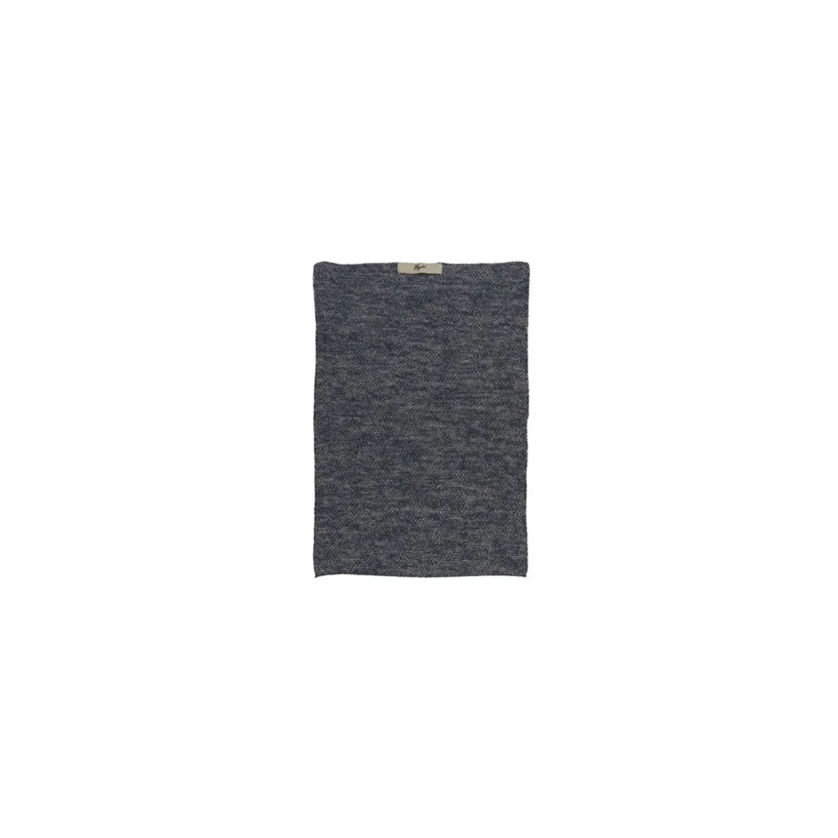 Strikket håndklæde meleret - navy