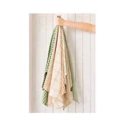 Viskestykke "Emil" - tynde grønne striber